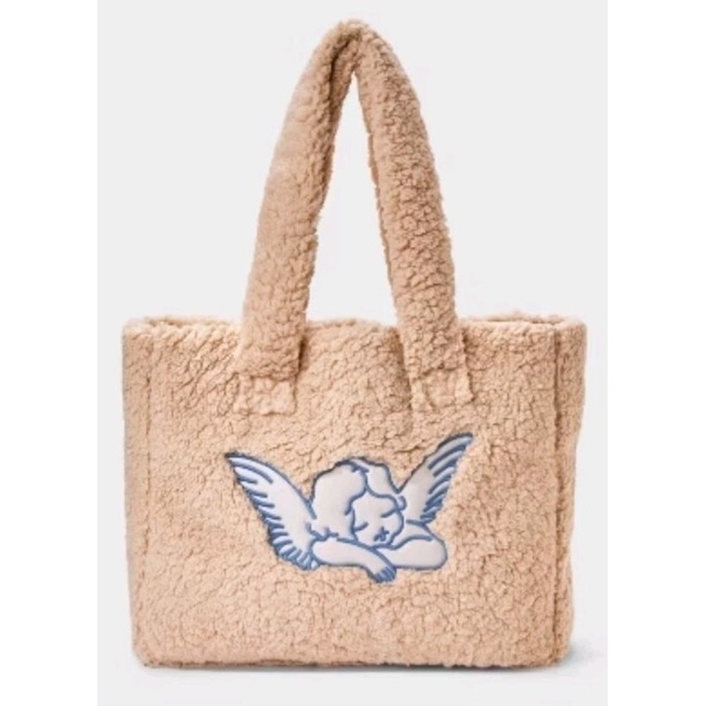 Target Tote Bag Angel Furry Fluffy Handle Medium Sized